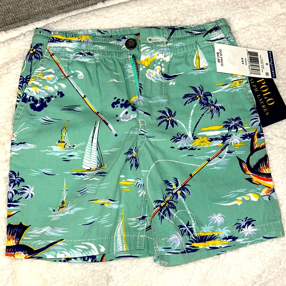 NWT Polo by Ralph Lauren Khaki Shorts Boys Size 4T/4